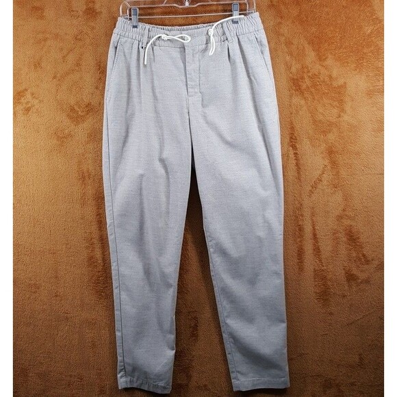 HUGO BOSS Pants Mens Size 30 Tan Tapered Drawstring Zip Elastic Waist PERIN $198 - Picture 2 of 12
